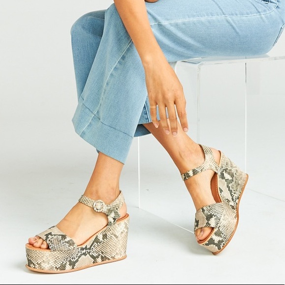dolce vita snakeskin wedges